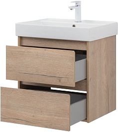 Aquanet Тумба под раковину Nova Lite 60 подвесная дуб крафт – фотография-8