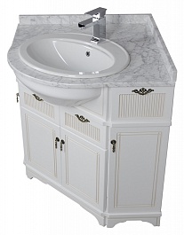 Aquanet Мебель для ванной "Луис 70" угловая белая (167691) – фотография-4