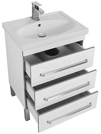 Aquanet Мебель для ванной "Сиена 60" белая напольная (196495) – фотография-7