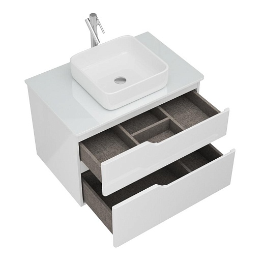 Owl 1975 Тумба с раковиной Hella Cristal 80 белый лак – картинка-3