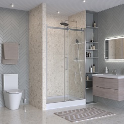 BelBagno Душевая дверь в нишу Marino MARINO-2-BF-1-120-C-CR 120x195 профиль хром стекло прозрачное – фотография-4