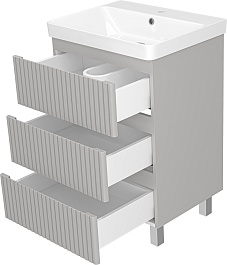 Brevita Мебель для ванной Victory 60 серый шелк – фотография-7