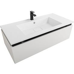 Cezares Тумба под раковину Slider 100 подвесная белая – фотография-4