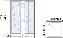 River Душевой уголок Morava XL 90/24 MT без поддона – фотография-7