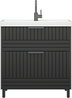 Corozo Тумба с раковиной Терра 80 Фостер графит матовый