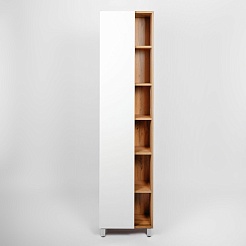 Viant Шкаф пенал Бостон 45 белый/дуб вотан – фотография-2