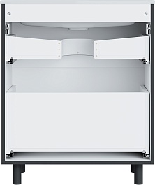 Vivon Тумба с раковиной Ostin 70 напольная черная матовая – фотография-9