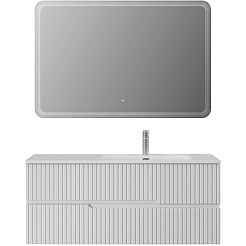 Cezares Тумба с раковиной Duet 120 R подвесная bianco lucido – фотография-8