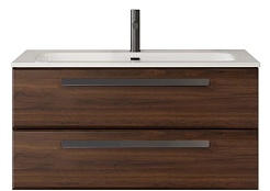 BelBagno Мебель для ванной Eco Cer-N 100 CZR-8073-100 орех шоколад софт ручки чёрные – фотография-3