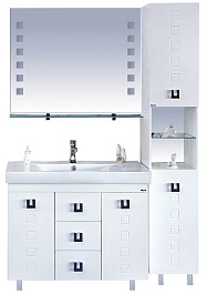 Misty Тумба с раковиной Эллада 100 белая – фотография-3