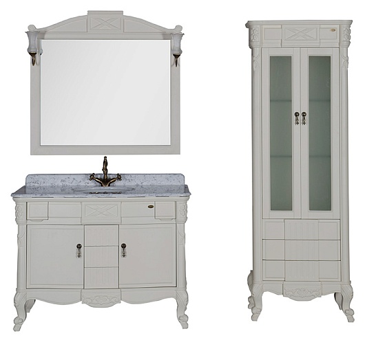 Demax Пенал для ванной "Луизиана" blanco – фотография-4