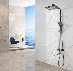 Aquatek Душевая система Ника AQ2840BGM оружейная сталь – фотография-4