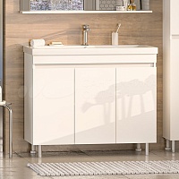 Misty Тумба с раковиной Енисей 100 белая