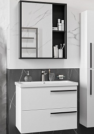 Misty Мебель для ванной Ненси 70 подвесная белая матовая – фотография-1