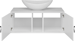 Brevita Мебель для ванной Steffany 105 с раковиной Ореол белая/хром – фотография-4