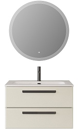 BelBagno Мебель для ванной Eco Cer-N 80 CZR-8073-80 брашированная альпака ручки матовые чёрные – фотография-1