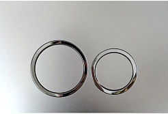 Ceruttispa Клавиша смыва CR05SV серебро матовое – фотография-1