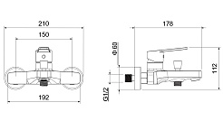Aquatek Смеситель для ванны с душем Лугано AQ1740CR хром – фотография-4