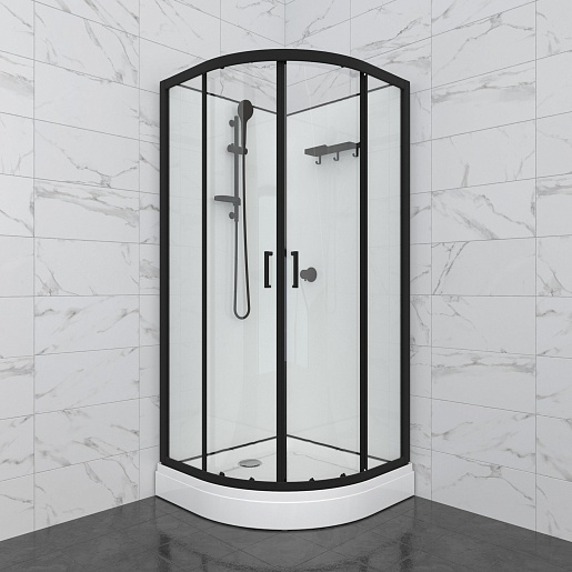 Triton Душевая кабина Прайм-Блэк-Вельвет 90x90 А без крыши – картинка-3