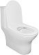 Azario Унитаз-моноблок Terni AZ-8618 безободковый с бачком с сиденьем микролифт белый – картинка-17