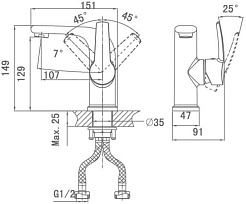 D&K Смеситель "Valerius Rhein DA1362101" для раковины – фотография-2