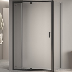 RGW Душевой уголок Passage PA-078B (PA-008B + Z-050-2B) 80x110 профиль черный стекло прозрачное – фотография-1