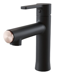 Mixline Смеситель для раковины 35k ML23-04 "Round Black" чёрный – фотография-1