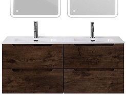 BelBagno Тумба с раковиной Etna 120 с 4 ящиками подвесная Rovere Moro – фотография-8