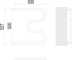 Terminus Полотенцесушитель водяной М-образный 25 500x500 хром – фотография-3