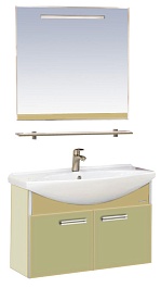 Misty Мебель для ванной Джулия 85 подвесная бежевая – фотография-1