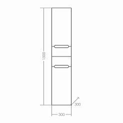 СанТа Пенал для ванной Лондон 30 подвесной – фотография-2