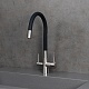 Lemark Смеситель для кухни Comfort LM3075BN-Black черный/никель – фотография-8