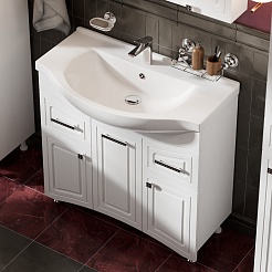 Водолей Тумба под раковину Адам 90 L белая – фотография-6