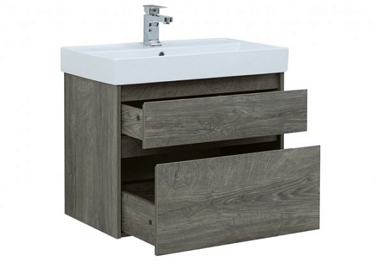 Aquanet Тумба с раковиной Nova Lite 75 2 ящика, дуб рошелье – картинка-9