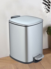 WeltWasser Ведро для мусора WW Berg BL 12L сталь матовая – фотография-2