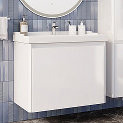 ASB-Mebel Тумба с раковиной Бьянка 80 подвесная белая – фотография-2