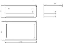 Milacio Держатель туалетной бумаги Ultra MCU.953.GD с полкой золото – фотография-4