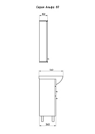 ASB-Mebel Мебель для ванной Альфа 87 – фотография-20
