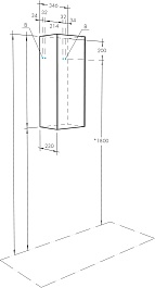 Акватон Шкаф подвесной Асти 35 ясень шимо/белый – фотография-5