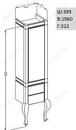 Opadiris Шкаф-пенал для ванной "Фреско 37" L – фотография-4