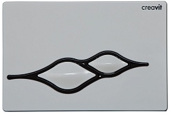 Creavit Кнопка смыва Ufo GP1001.02 бело-черная – фотография-1