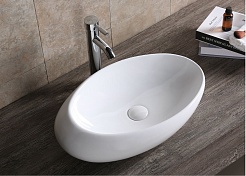 Ceruttispa Раковина накладная 58 CR0058B белая – фотография-2