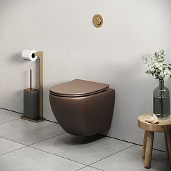 Grossman Унитаз подвесной Color GR-4455BRMS коричневый матовый – фотография-7