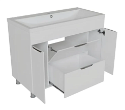 Mixline Тумба с раковиной Этьен 90 белая – фотография-3