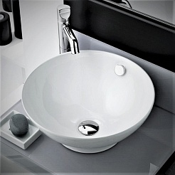 Teymi Раковина накладная в ванную Lina kuppi D40 белая T50103 – фотография-2