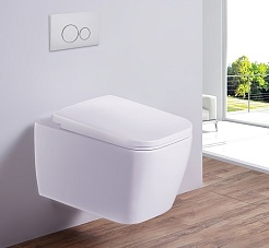 Esbano Унитаз Tiron-C подвесной безободковый белый – фотография-2