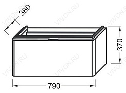 Jacob Delafon Мебель для ванной "Reve 80" EB566-270 – фотография-3