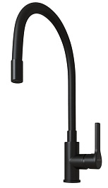 Mixline Смеситель для кухни 35k ML23-097 "Round Black" чёрный – фотография-2