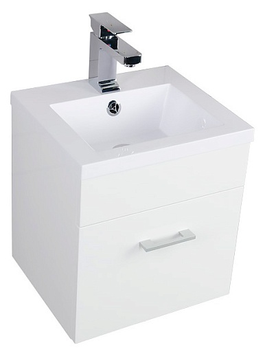 Aquanet Тумба с раковиной Нота 50 белая (159138) – картинка-5