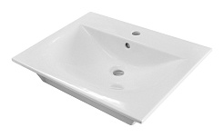 Mixline Тумба с раковиной Брикс 60 с 2 ящиками белая – фотография-4